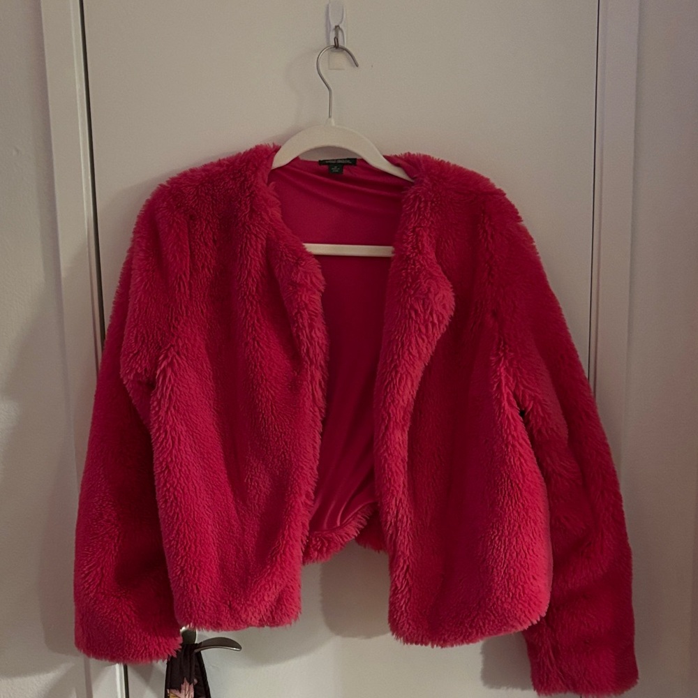 Wild Fable Vibrant Pink Teddy Jacket